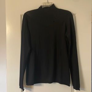 Burberry sill/wool/cashmere blend black turtleneck